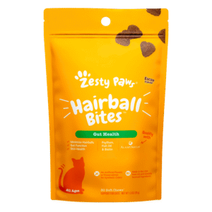 Zesty Paws Hairball Bites for Cats, Hairball Treat Supplement